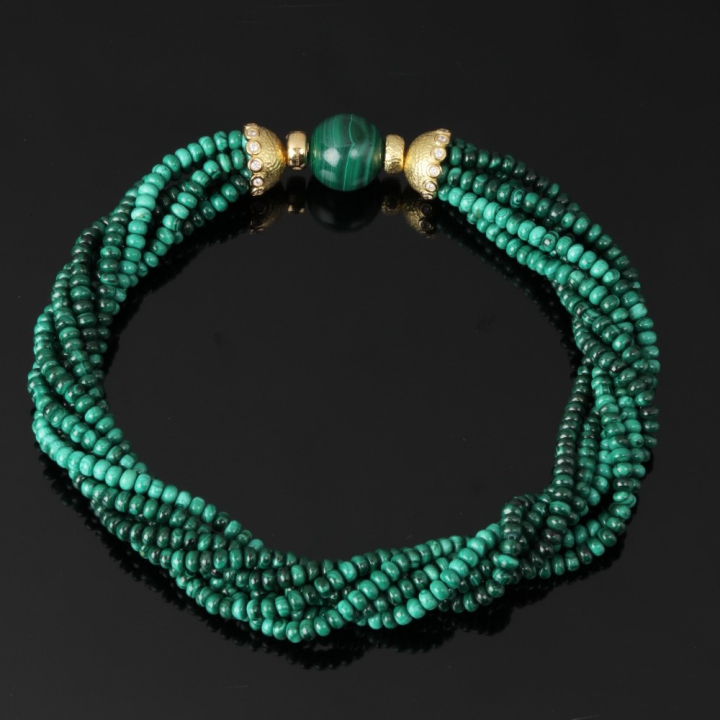 Clotilde, Gold and hard stone necklace